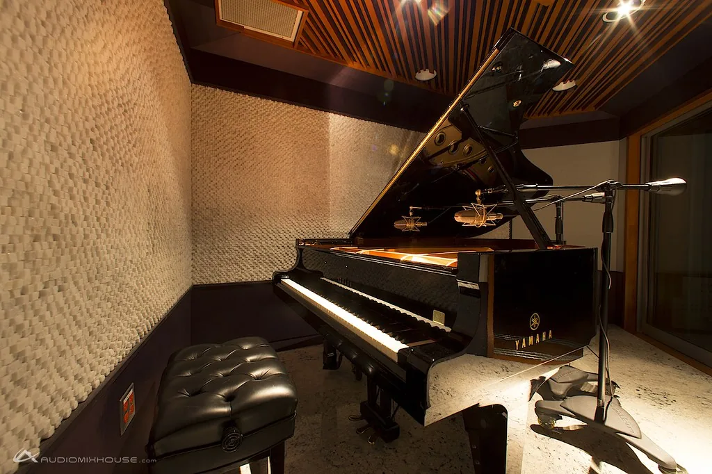 Grand piano in a studio