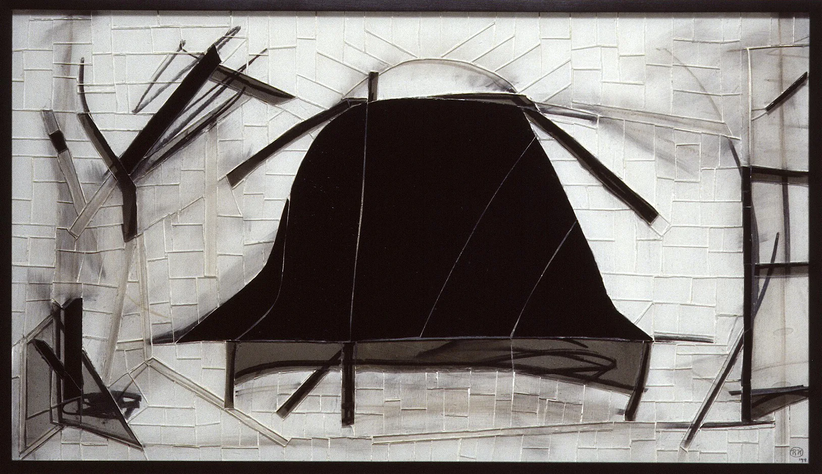 Piano à queue en art abstrait