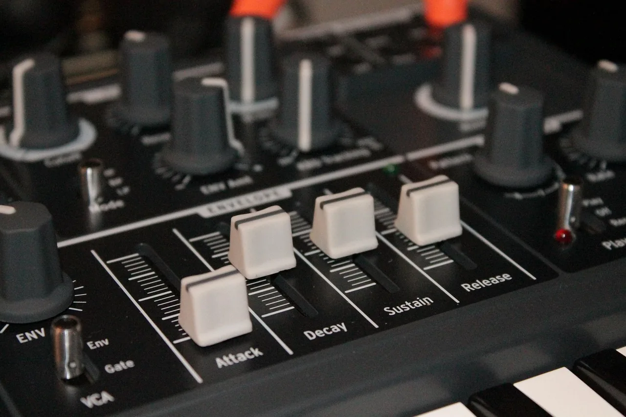 ADSR settings on a modern synthesizer
