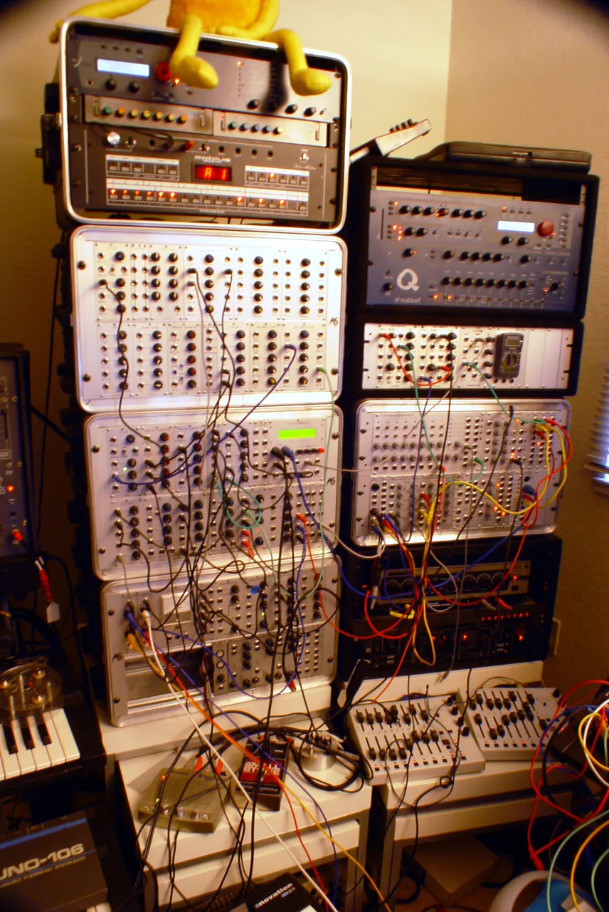 Studio equipped with modular synthesizers Studio equipped with modular synthesizers