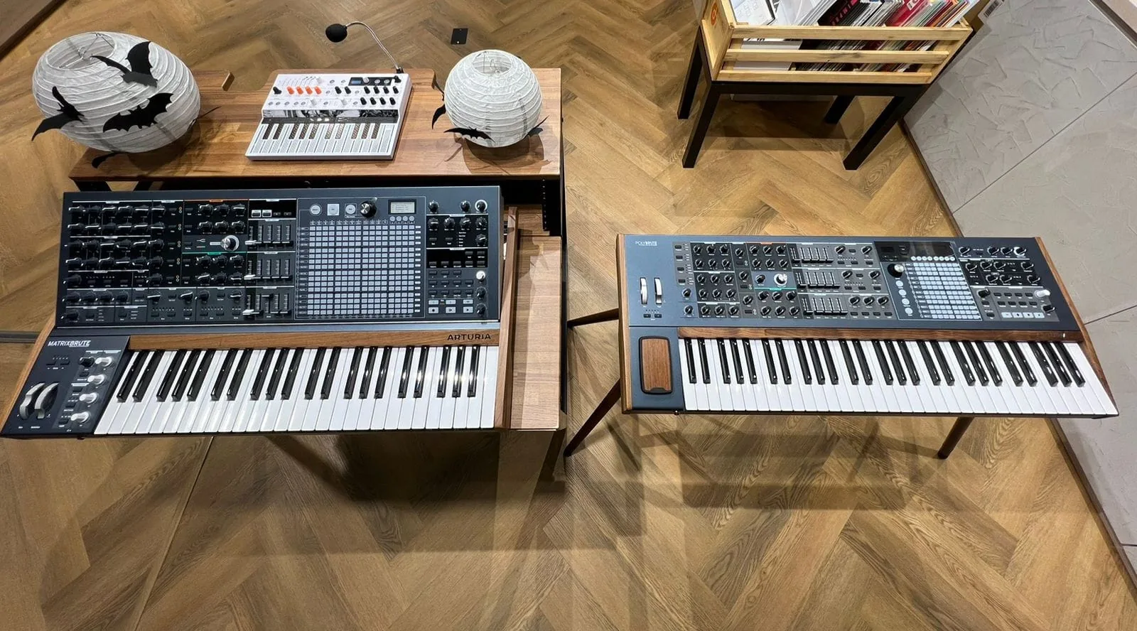 Modular synthesizers in a studio